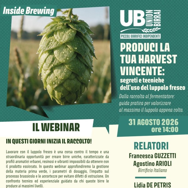 PRODUCI LA TUA HARVEST VINCENTE: segreti e tecniche dell'uso del luppolo fresco